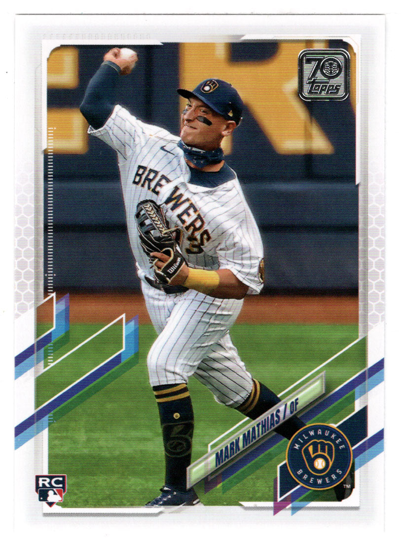 Mark Mathias RC - Milwaukee Brewers (MLB Baseball Card) 2021 Topps # 421 Mint