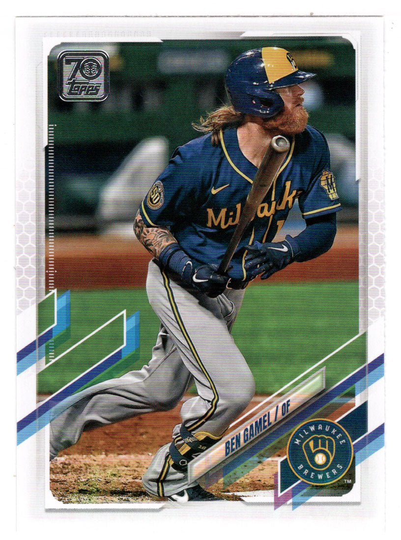 Ben Gamel - Milwaukee Brewers (MLB Baseball Card) 2021 Topps # 458 Mint