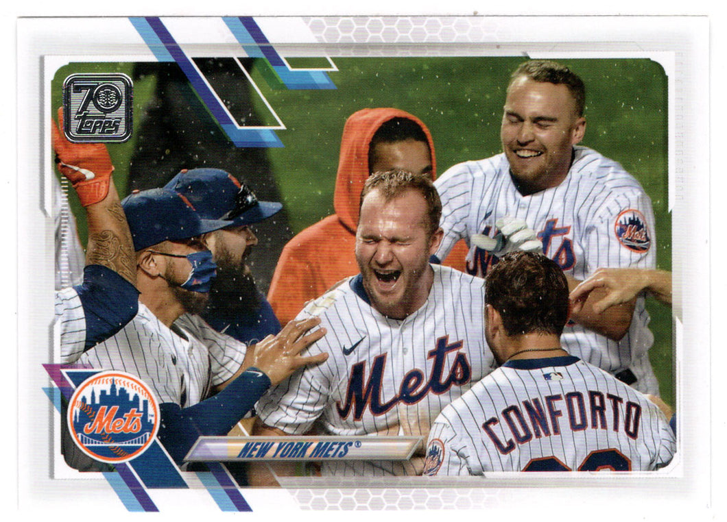 New York Mets Team Stats (MLB Baseball Card) 2021 Topps # 555 Mint
