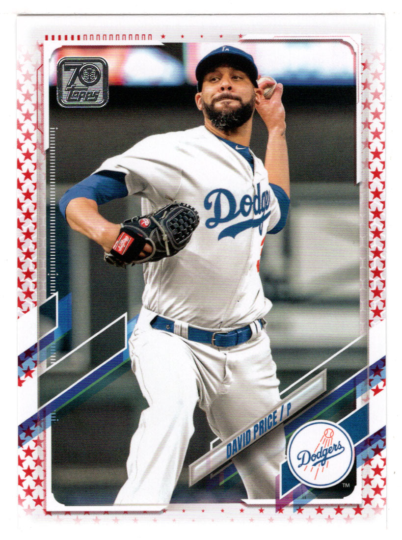 David Price 14/76 - Los Angeles Dodgers (MLB Baseball Card) 2021 Topps Independence Day # 416 Mint