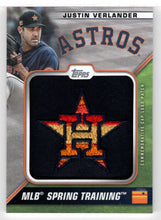 Load image into Gallery viewer, Justin Verlander - Houston Astros (MLB Baseball Card) 2021 Topps Spring Training Cap Logos # STCL-JVE Mint
