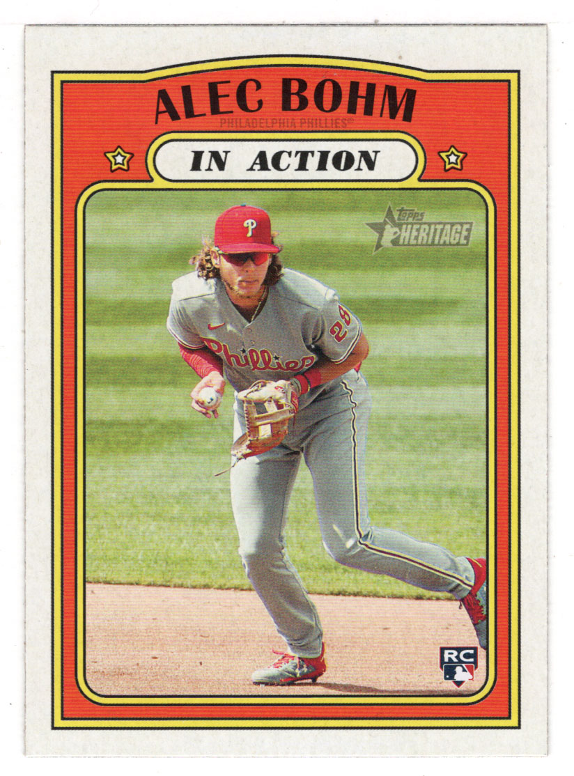 Alec Bohm - Philadelphia Phillies - In Action (MLB Baseball Card) 2021 Topps Heritage # 12 Mint