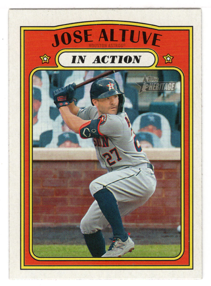 Jose Altuve - Houston Astros - In Action (MLB Baseball Card) 2021 Topps Heritage # 44 Mint