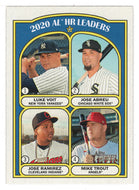 Mike Trout - Jose Abreu - Jose Ramirez - Luke Voit - 2020 AL HR Leaders (MLB Baseball Card) 2021 Topps Heritage # 90 Mint