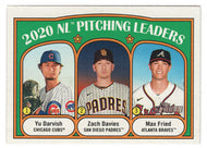 Zach Davies - Max Fried - Yu Darvish - 2020 NL Pitching Leaders (MLB Baseball Card) 2021 Topps Heritage # 93 Mint
