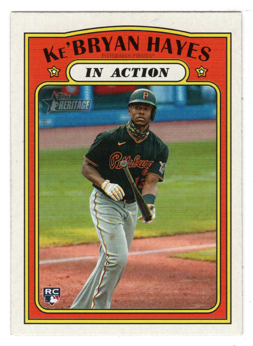 Ke'Bryan Hayes - Pittsburgh Pirates - In Action (MLB Baseball Card) 2021 Topps Heritage # 98 Mint
