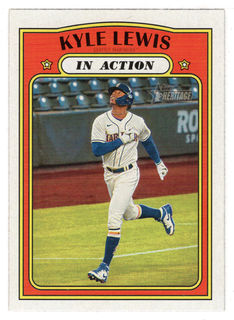 Kyle Lewis - Seattle Mariners - In Action (MLB Baseball Card) 2021 Topps Heritage # 102 Mint