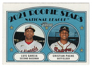 Luis Garcia RC - Cristian Pache RC - 2021 Rookie Stars (MLB Baseball Card) 2021 Topps Heritage # 109 Mint