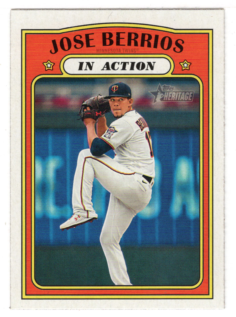 Jose Berrios - Minnesota Twins - In Action (MLB Baseball Card) 2021 Topps Heritage # 114 Mint