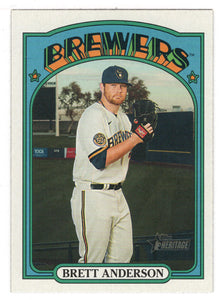 Brett Anderson - Milwaukee Brewers (MLB Baseball Card) 2021 Topps Heritage # 157 Mint