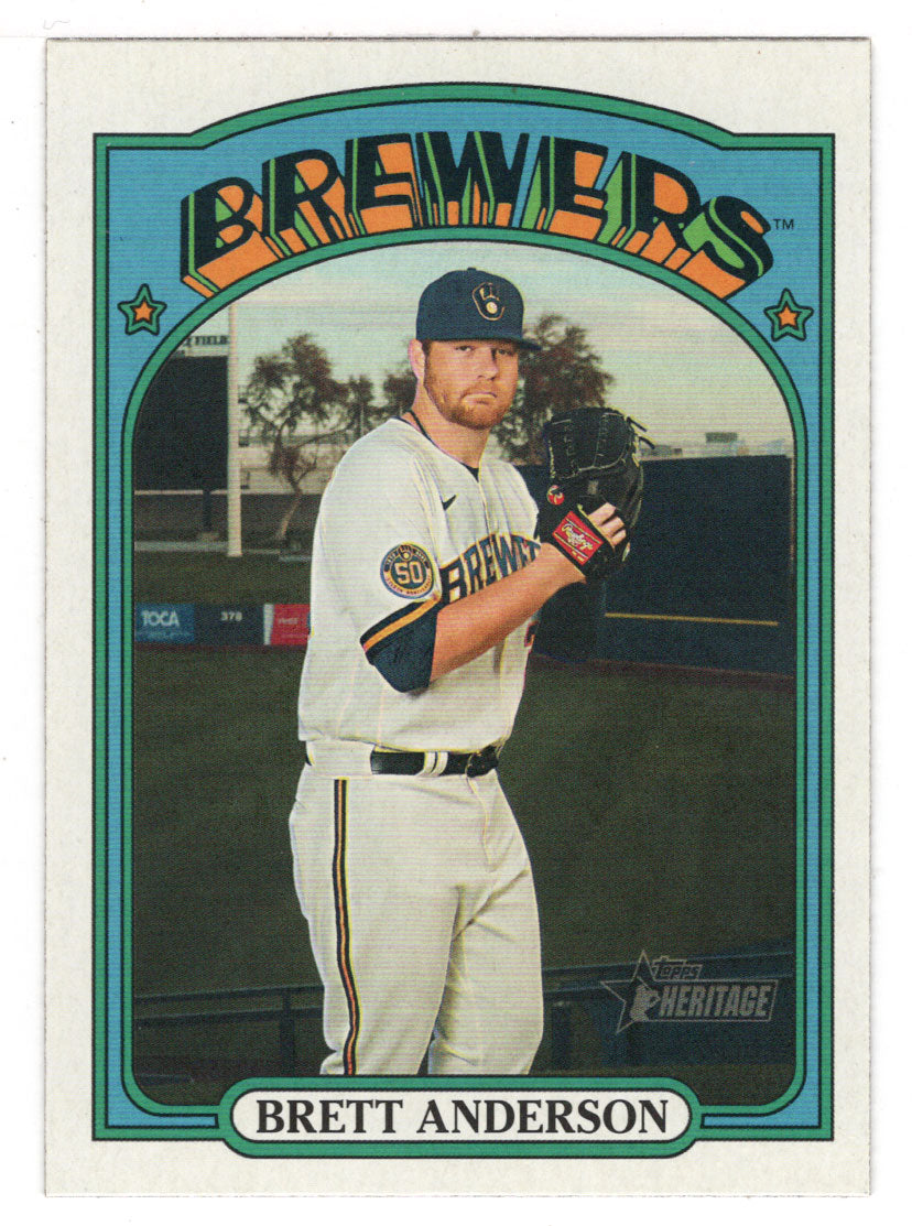 Brett Anderson - Milwaukee Brewers (MLB Baseball Card) 2021 Topps Heritage # 157 Mint