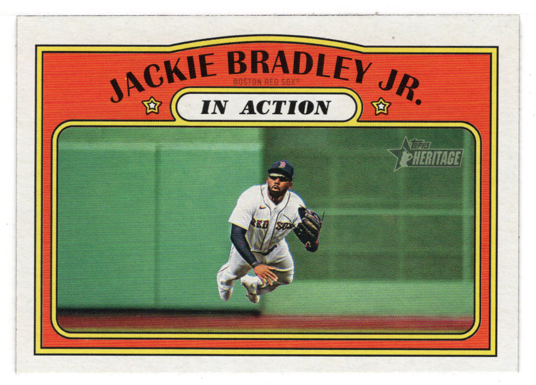 Jackie Bradley Jr. - Boston Red Sox - In Action (MLB Baseball Card) 2021 Topps Heritage # 172 Mint