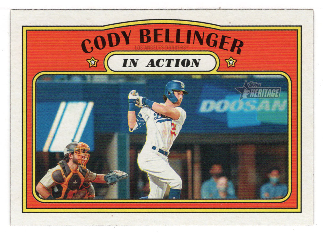 Cody Bellinger - Los Angeles Dodgers - In Action (MLB Baseball Card) 2021 Topps Heritage # 174 Mint