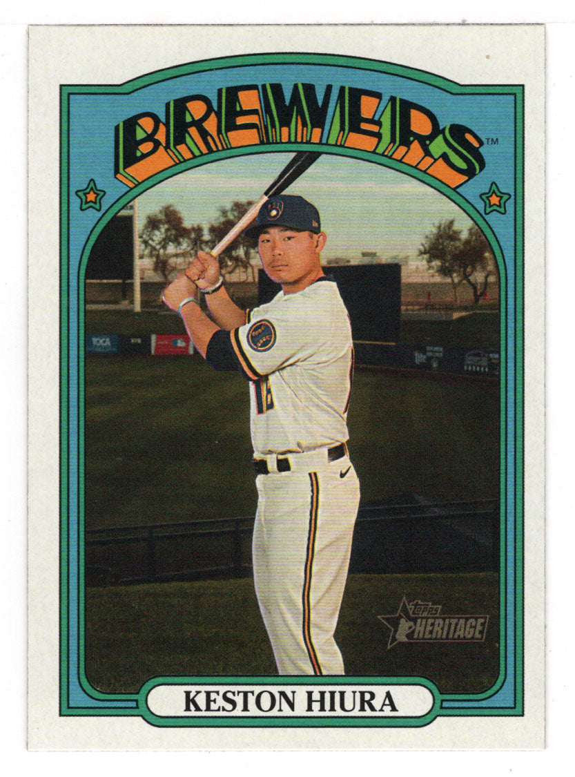Keston Hiura - Milwaukee Brewers (MLB Baseball Card) 2021 Topps Heritage # 177 Mint