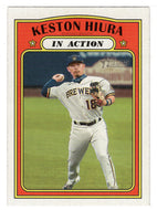 Keston Hiura - Milwaukee Brewers - In Action (MLB Baseball Card) 2021 Topps Heritage # 178 Mint