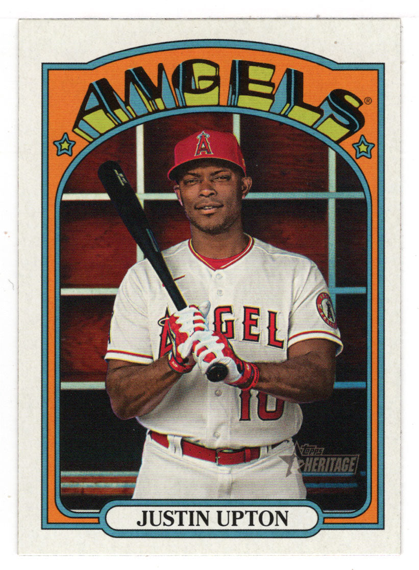 Justin Upton - Los Angeles Angels (MLB Baseball Card) 2021 Topps Heritage # 195 Mint