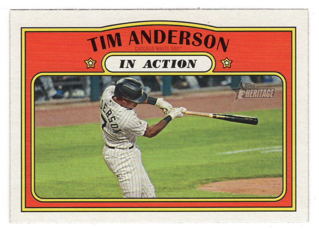 Tim Anderson - Chicago White Sox - In Action (MLB Baseball Card) 2021 Topps Heritage # 244 Mint