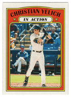 Christian Yelich - Milwaukee Brewers - In Action (MLB Baseball Card) 2021 Topps Heritage # 252 Mint