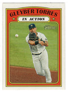 Gleyber Torres - New York Yankees - In Action (MLB Baseball Card) 2021 Topps Heritage # 292 Mint