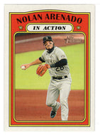 Nolan Arenado - Colorado Rockies - In Action (MLB Baseball Card) 2021 Topps Heritage # 314 Mint