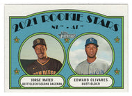 Jorge Mateo RC - Edward Olivares RC - 2021 Rookie Stars (MLB Baseball Card) 2021 Topps Heritage # 315 Mint