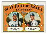 Mitch White RC - Keibert Ruiz RC - Los Angeles Dodgers - 2021 Rookie Stars (MLB Baseball Card) 2021 Topps Heritage # 357 Mint