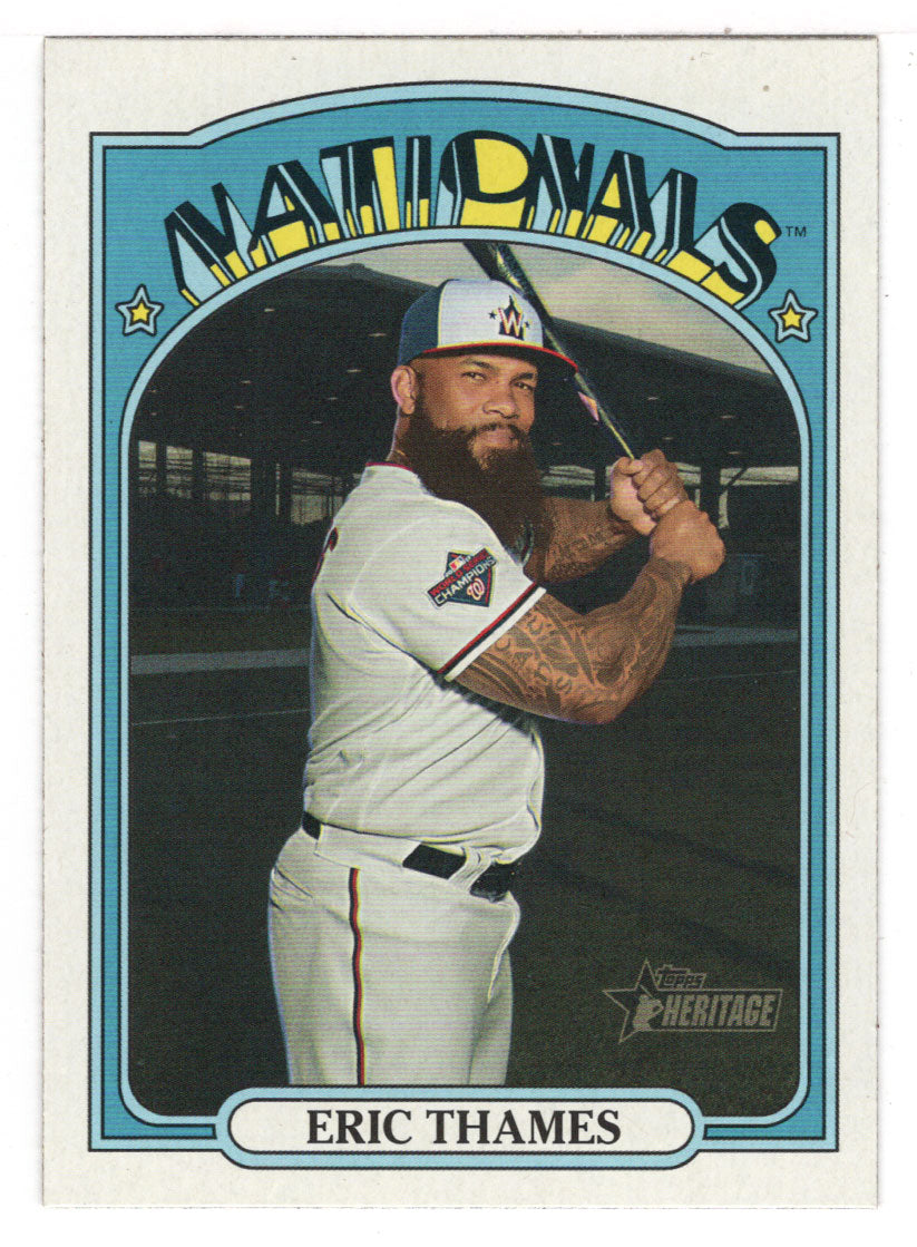 Eric Thames - Washington Nationals (MLB Baseball Card) 2021 Topps Heritage # 359 Mint