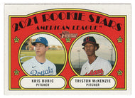 Kris Bubic RC - Triston McKenzie RC - 2021 Rookie Stars (MLB Baseball Card) 2021 Topps Heritage # 375 Mint