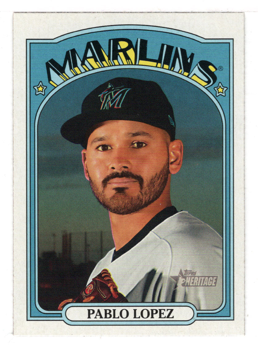 Pablo Lopez - Miami Marlins (MLB Baseball Card) 2021 Topps Heritage # 385 Mint