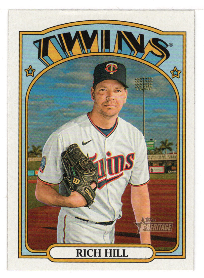 Rich Hill - Minnesota Twins - SP (MLB Baseball Card) 2021 Topps Heritage # 437 Mint