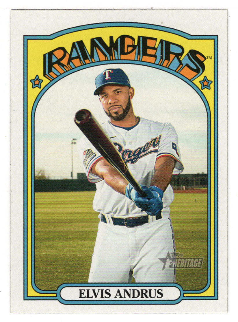 Elvis Andrus - Texas Rangers - SP (MLB Baseball Card) 2021 Topps Heritage # 463 Mint
