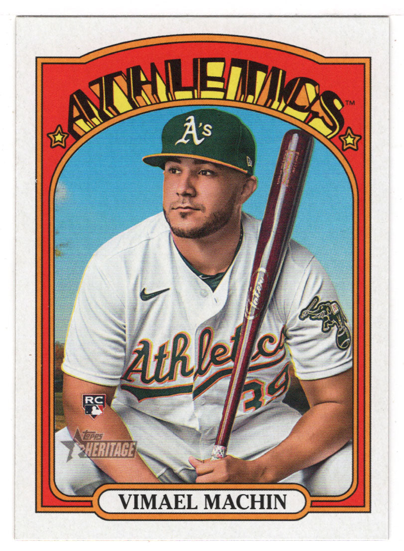 Vimael Machin RC - Oakland Athletics (MLB Baseball Card) 2021 Topps Heritage # 502 Mint