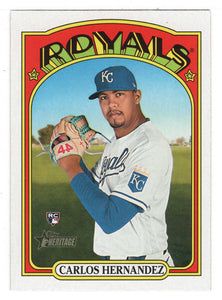 Carlos Hernandez RC - Kansas City Royals (MLB Baseball Card) 2021 Topps Heritage # 519 Mint