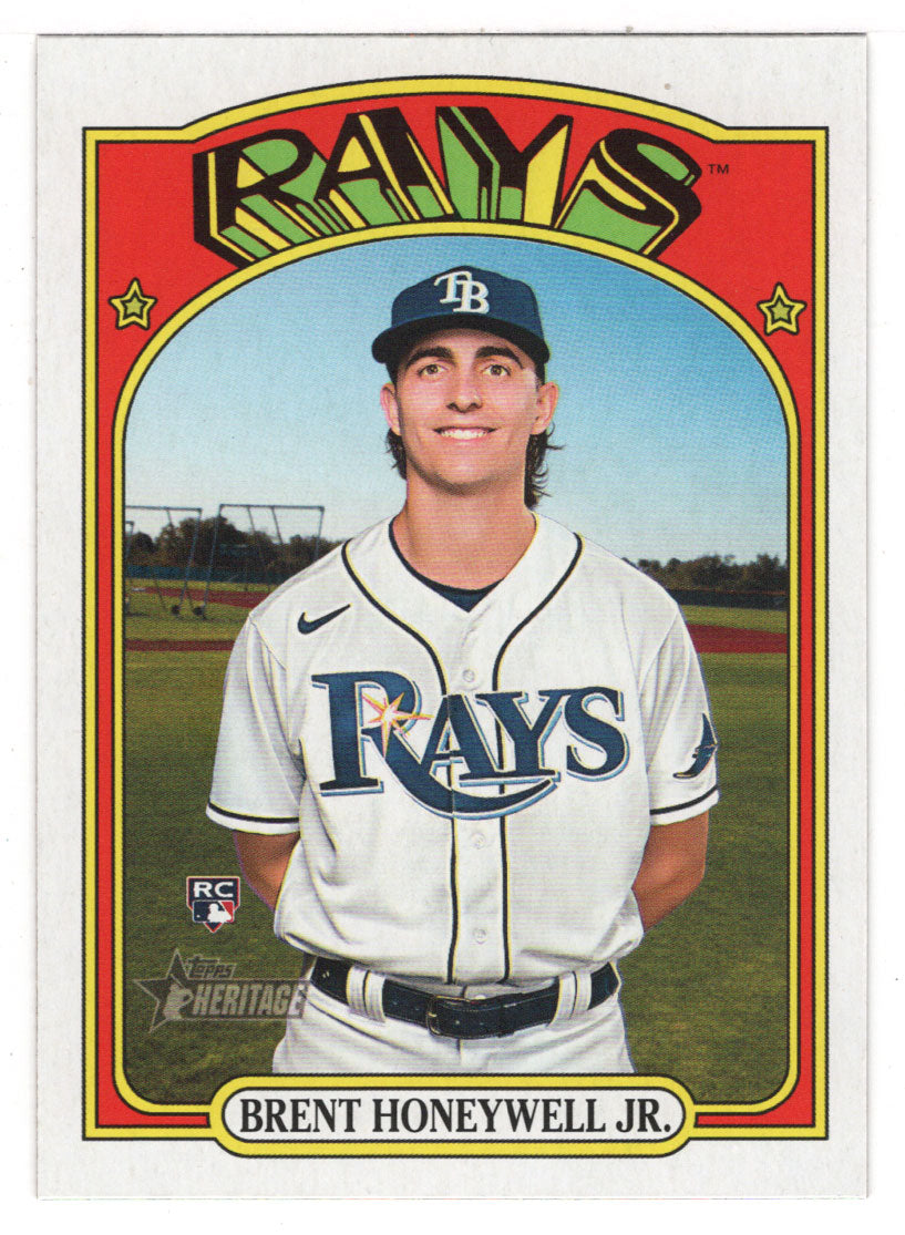 Brent Honeywell Jr. RC - Tampa Bay Rays (MLB Baseball Card) 2021 Topps Heritage # 523 Mint