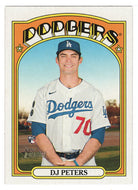 DJ Peters RC - Los Angeles Dodgers (MLB Baseball Card) 2021 Topps Heritage # 532 Mint