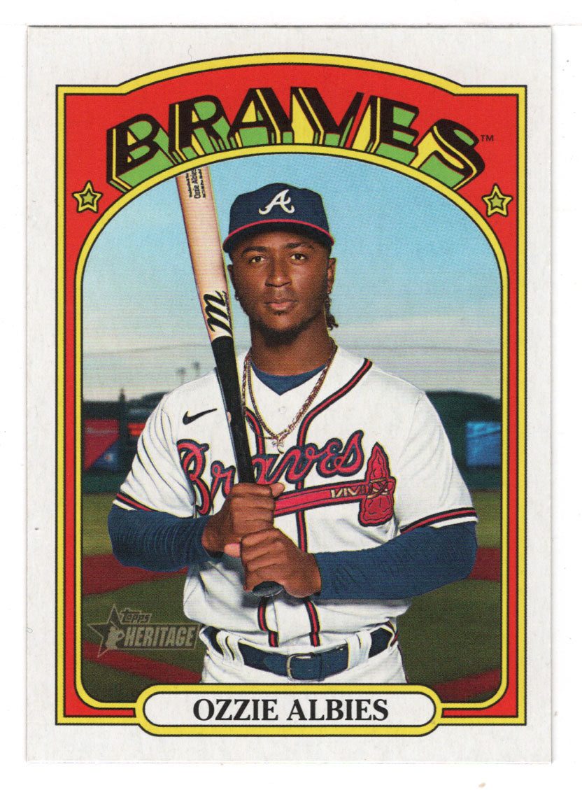 Ozzie Albies - Atlanta Braves (MLB Baseball Card) 2021 Topps Heritage # 558 Mint
