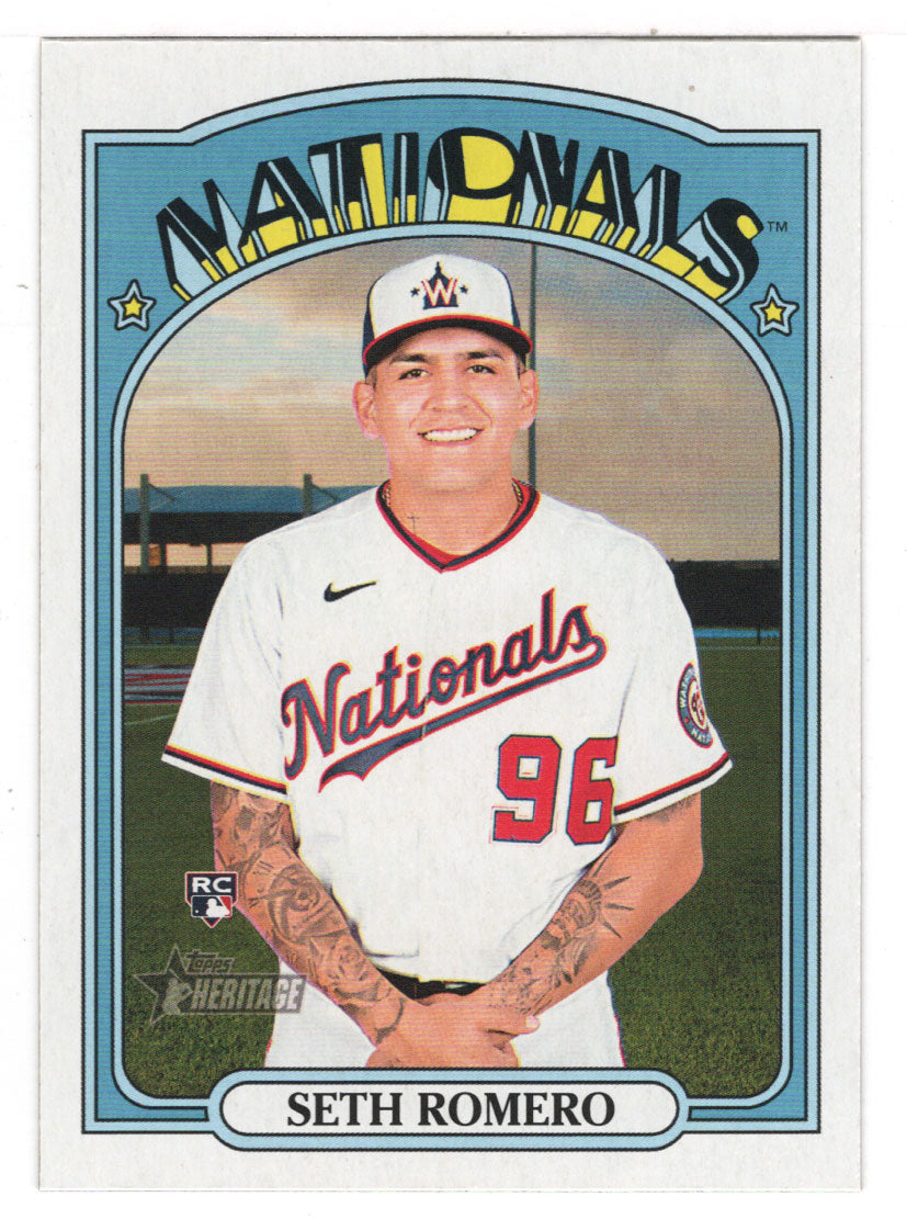 Seth Romero RC - Washington Nationals (MLB Baseball Card) 2021 Topps Heritage # 580 Mint