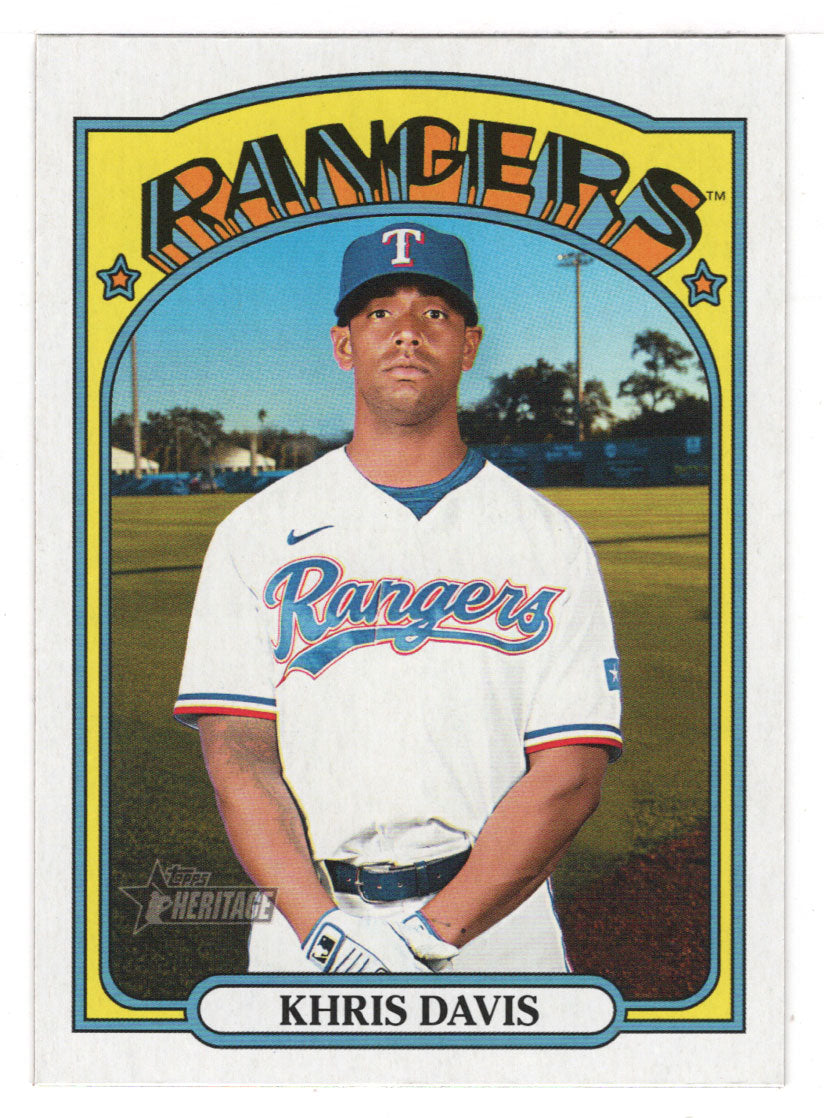 Khris Davis - Texas Rangers (MLB Baseball Card) 2021 Topps Heritage # 581 Mint
