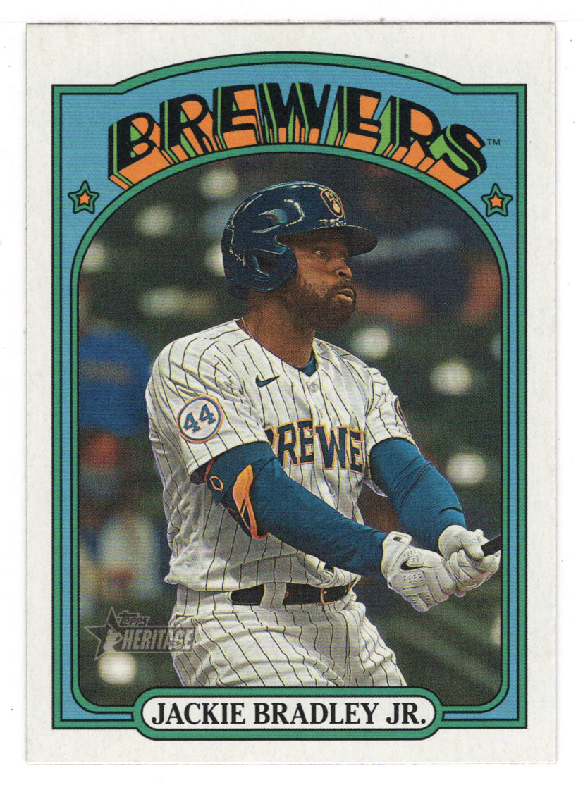 Jackie Bradley Jr. - Milwaukee Brewers (MLB Baseball Card) 2021 Topps Heritage # 586 Mint