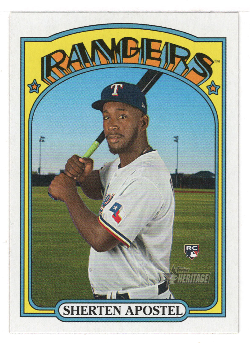 Sherten Apostel RC - Texas Rangers (MLB Baseball Card) 2021 Topps Heritage # 603 Mint