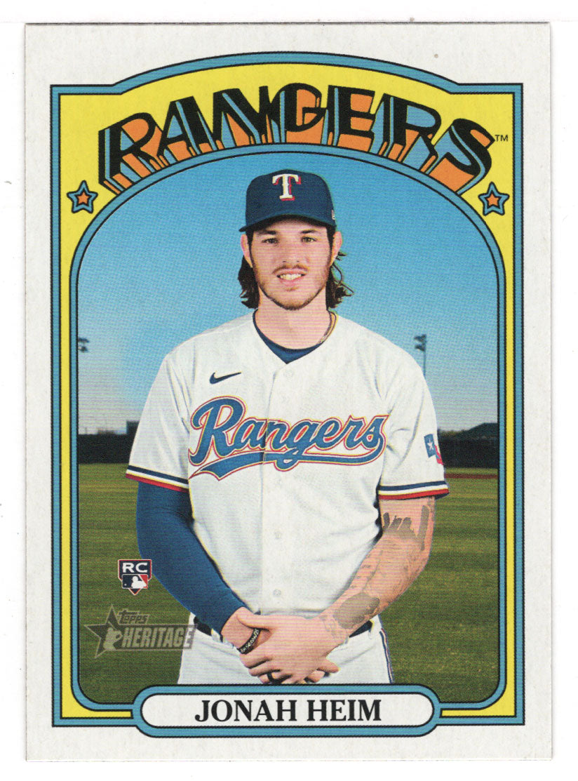 Jonah Heim RC - Texas Rangers (MLB Baseball Card) 2021 Topps Heritage # 620 Mint