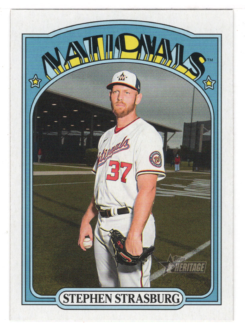 Stephen Strasburg - Washington Nationals (MLB Baseball Card) 2021 Topps Heritage # 621 Mint