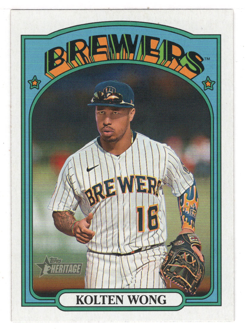 Kolten Wong - Milwaukee Brewers (MLB Baseball Card) 2021 Topps Heritage # 628 Mint