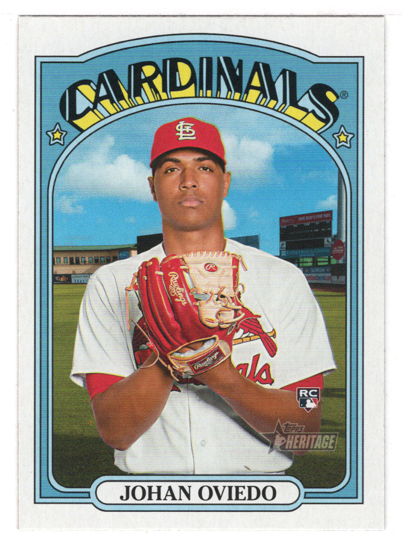 Johan Oviedo RC -  St. Louis Cardinals (MLB Baseball Card) 2021 Topps Heritage # 661 Mint