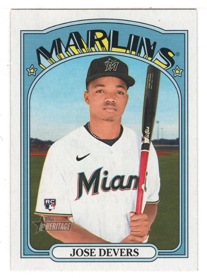 Jose Devers RC - Miami Marlins (MLB Baseball Card) 2021 Topps Heritage # 670 Mint