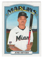Jose Devers RC - Miami Marlins (MLB Baseball Card) 2021 Topps Heritage # 670 Mint