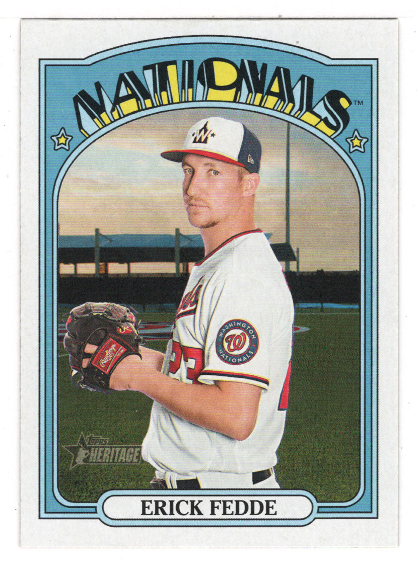 Erick Fedde - Washington Nationals (MLB Baseball Card) 2021 Topps Heritage # 692 Mint