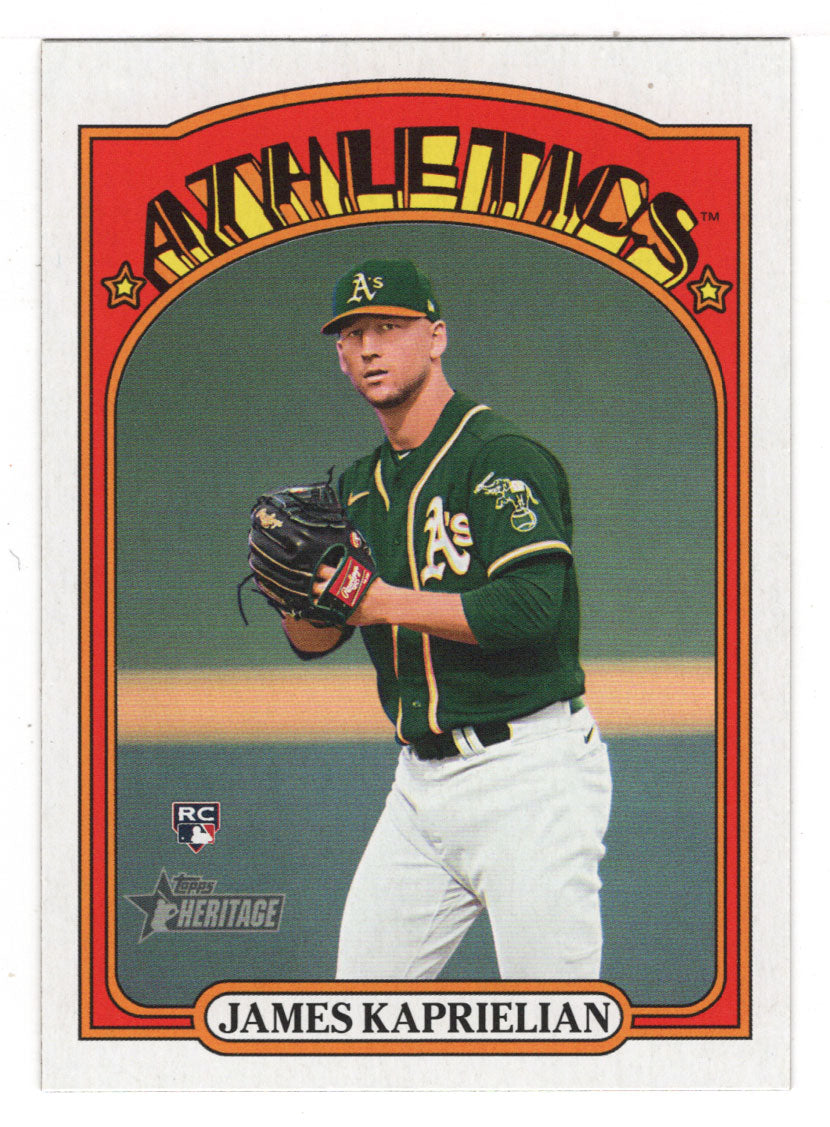 James Kaprielian RC - Oakland Athletics (MLB Baseball Card) 2021 Topps Heritage # 696 Mint