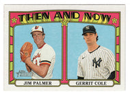 Jim Palmer - Gerrit Cole (MLB Baseball Card) 2021 Topps Heritage - Then And Now # TN-11 Mint