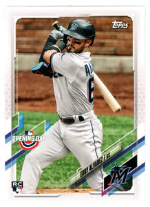 Eddy Alvarez RC - Miami Marlins (MLB Baseball Card) 2021 Topps Opening Day # 8 Mint